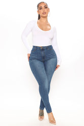 Say It Louder Stretch Jeggings - Medium Blue Wash Ins Street